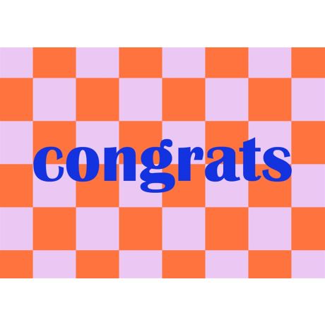 Bold wenskaart congrats