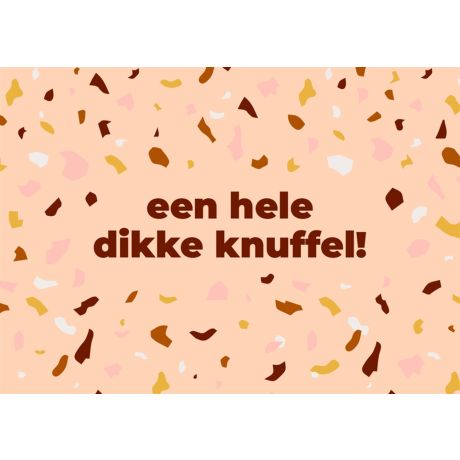 Confetti wenskaart knuffel
