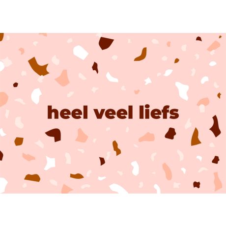 Confetti wenskaart veel liefs