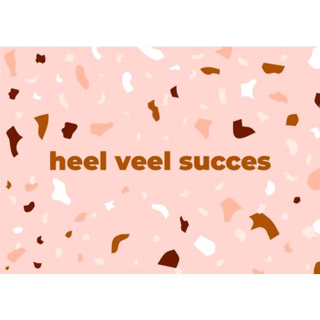 Confetti wenskaart veel succes