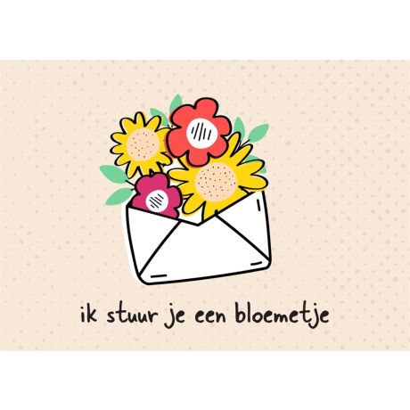 Envelopje met bloemen