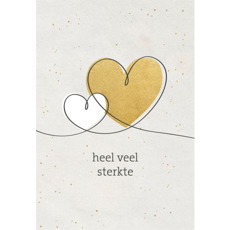 Gouden wenskaart sterkte groot