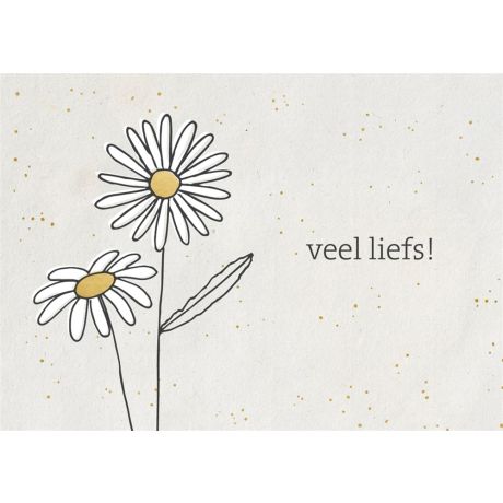 Gouden wenskaart veel liefs