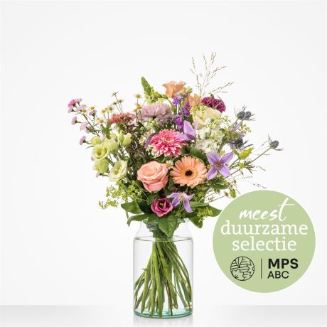 Boeket Groen Gekeurd pastel