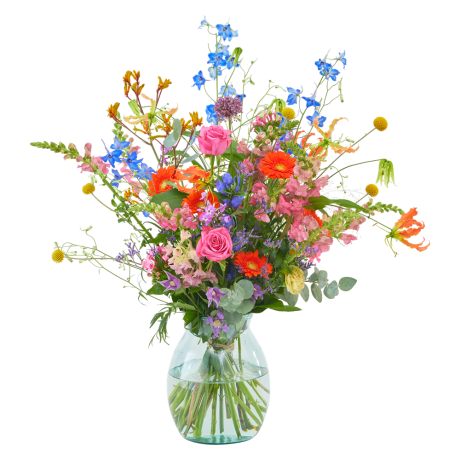 Rouwwerk Rijke kleuren - Rouwboeket Rouwwerk Rijke kleuren - Rouwboeket