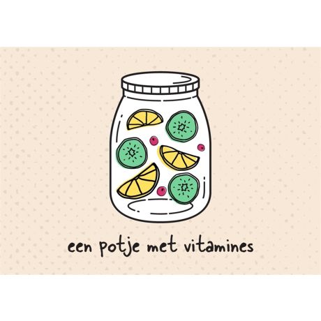 Potje met vitamines