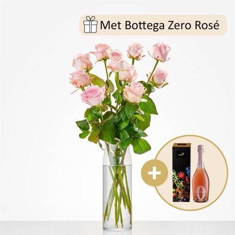 Cadeauset Bubbels en roze rozen