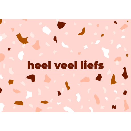 Confetti wenskaart veel liefs