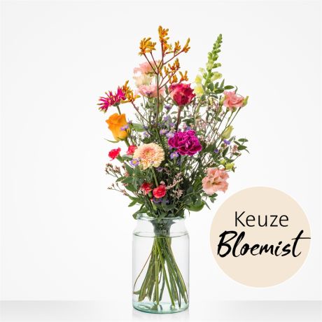 Boeket Plukboeket bont - Keuze bloemist