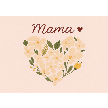Moederdag wenskaart met hart